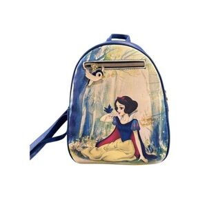 Blue and Cream Women's Backpack